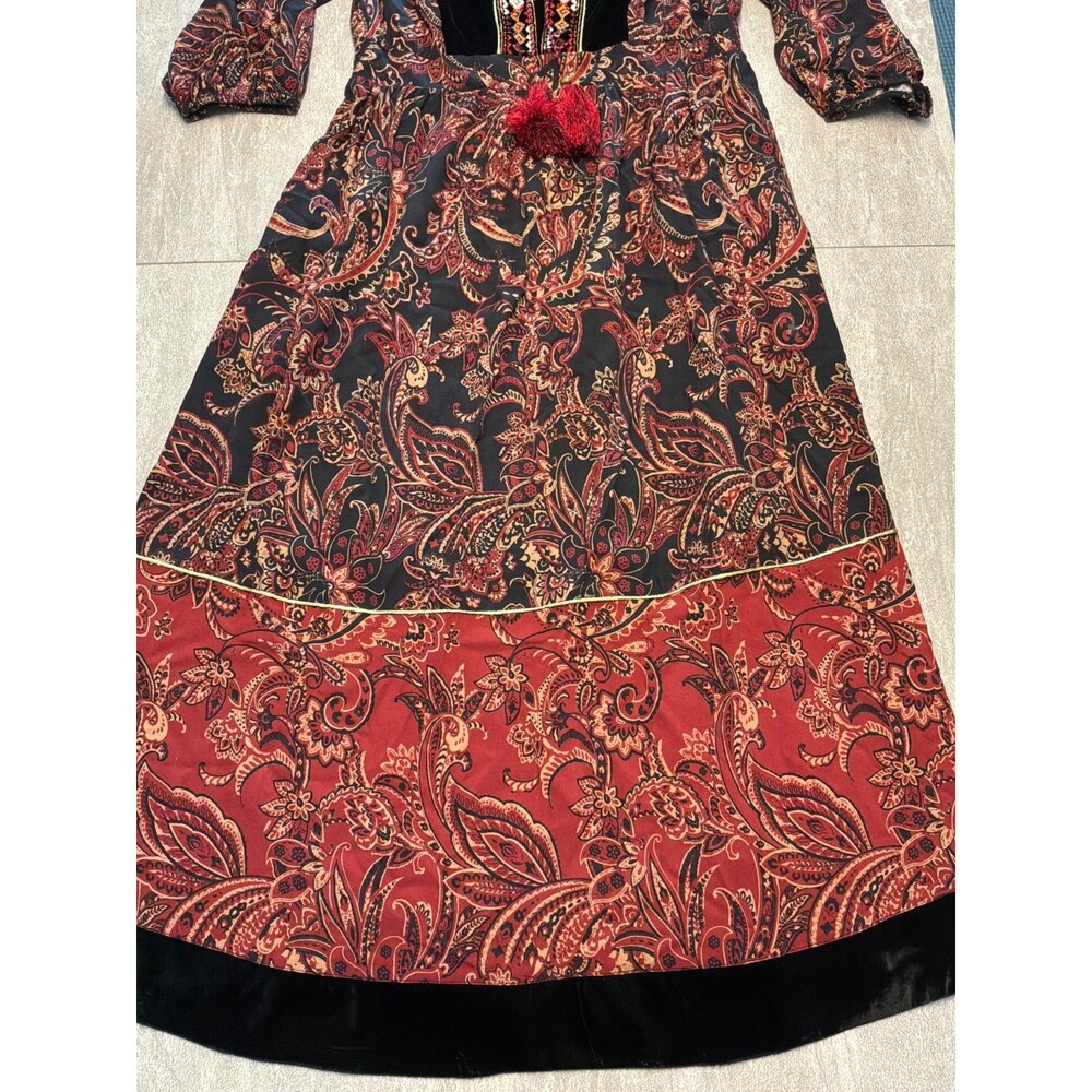 Soft Surroundings Quinn Sz M Paisley Velvet  Rennaisance Festival Fairy Boho
